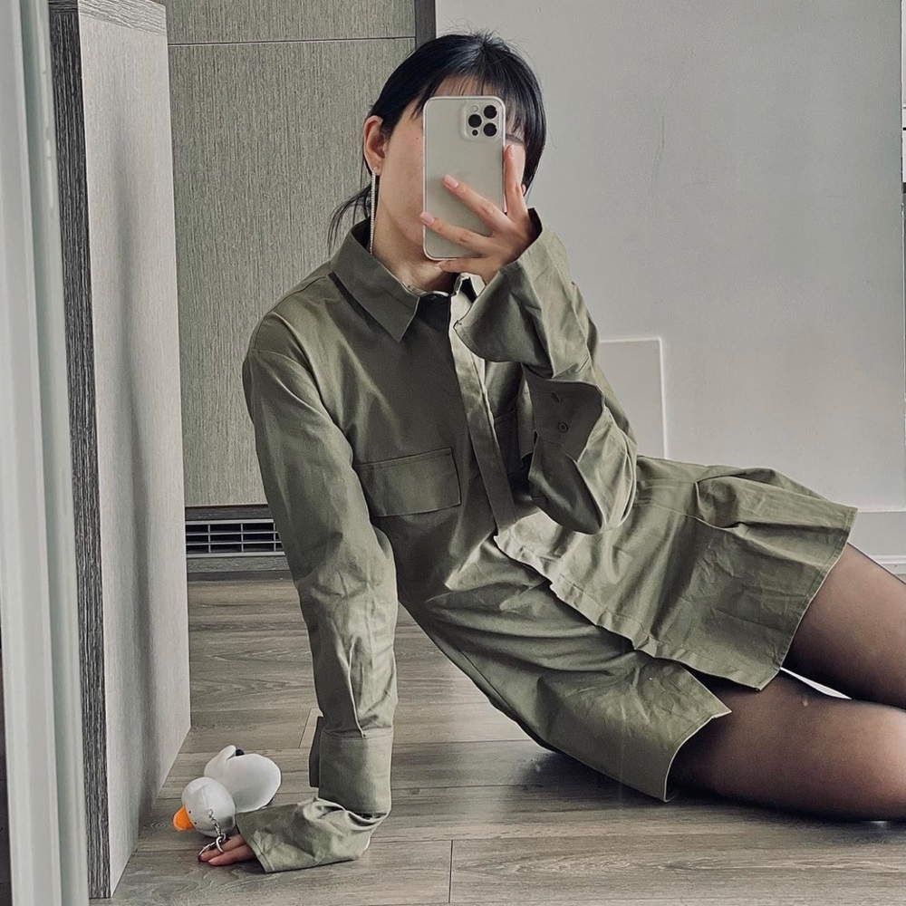 Lioness Dress Olive Green